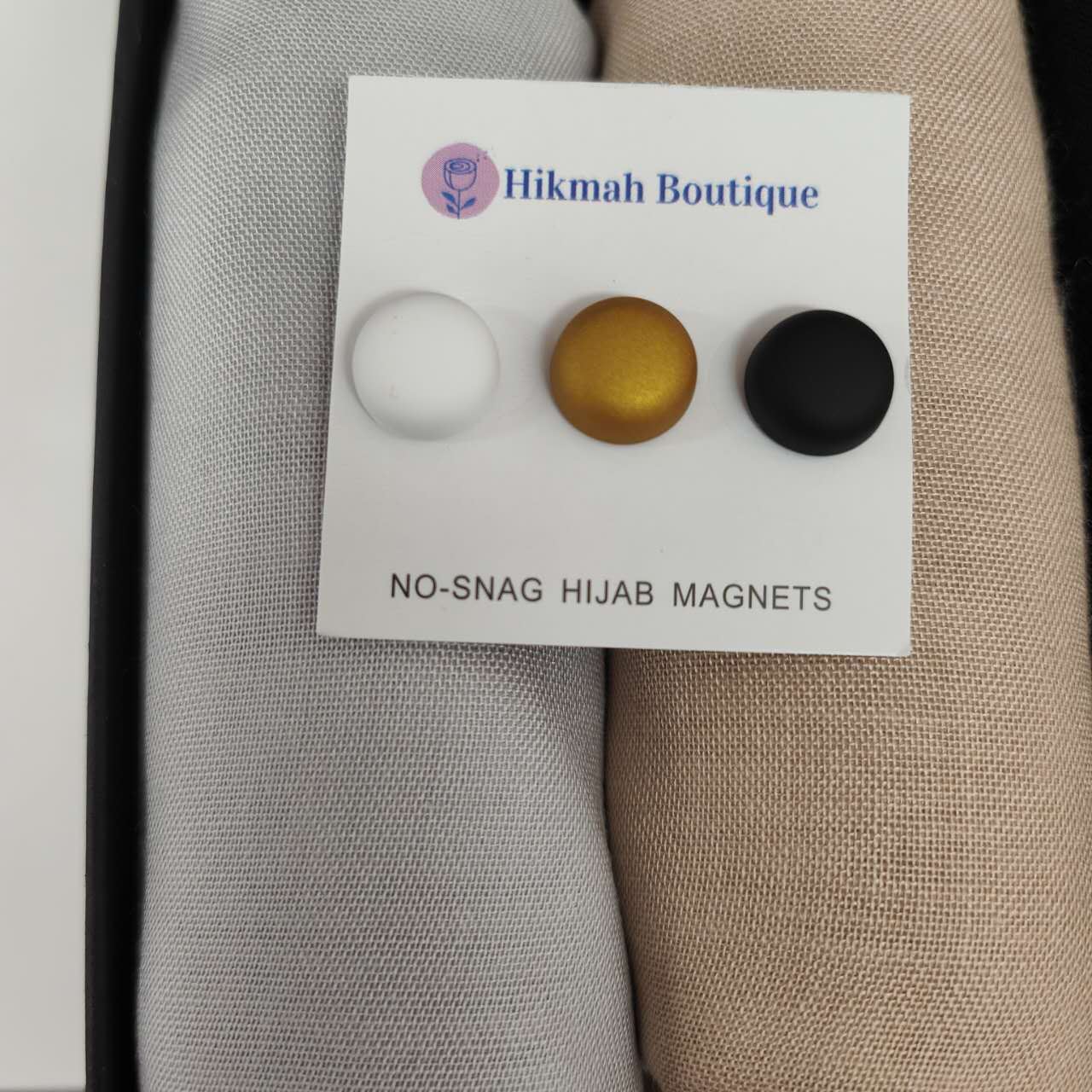 Viscose Hijab Gift Box With Magnetic Pins Triple Pack - Image 3
