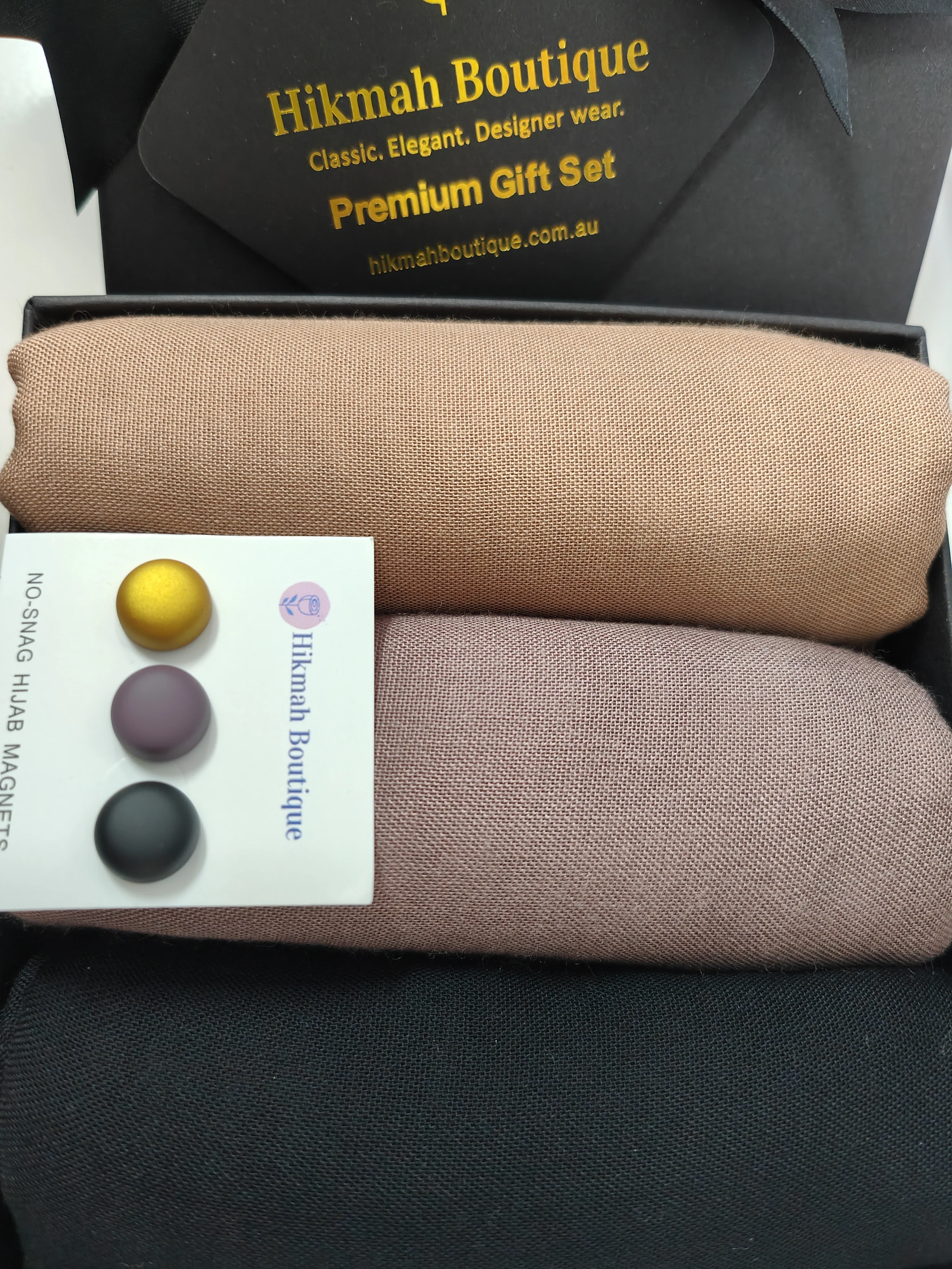 Viscose Hijab Gift Box With Magnetic Pins Triple Pack - Image 4
