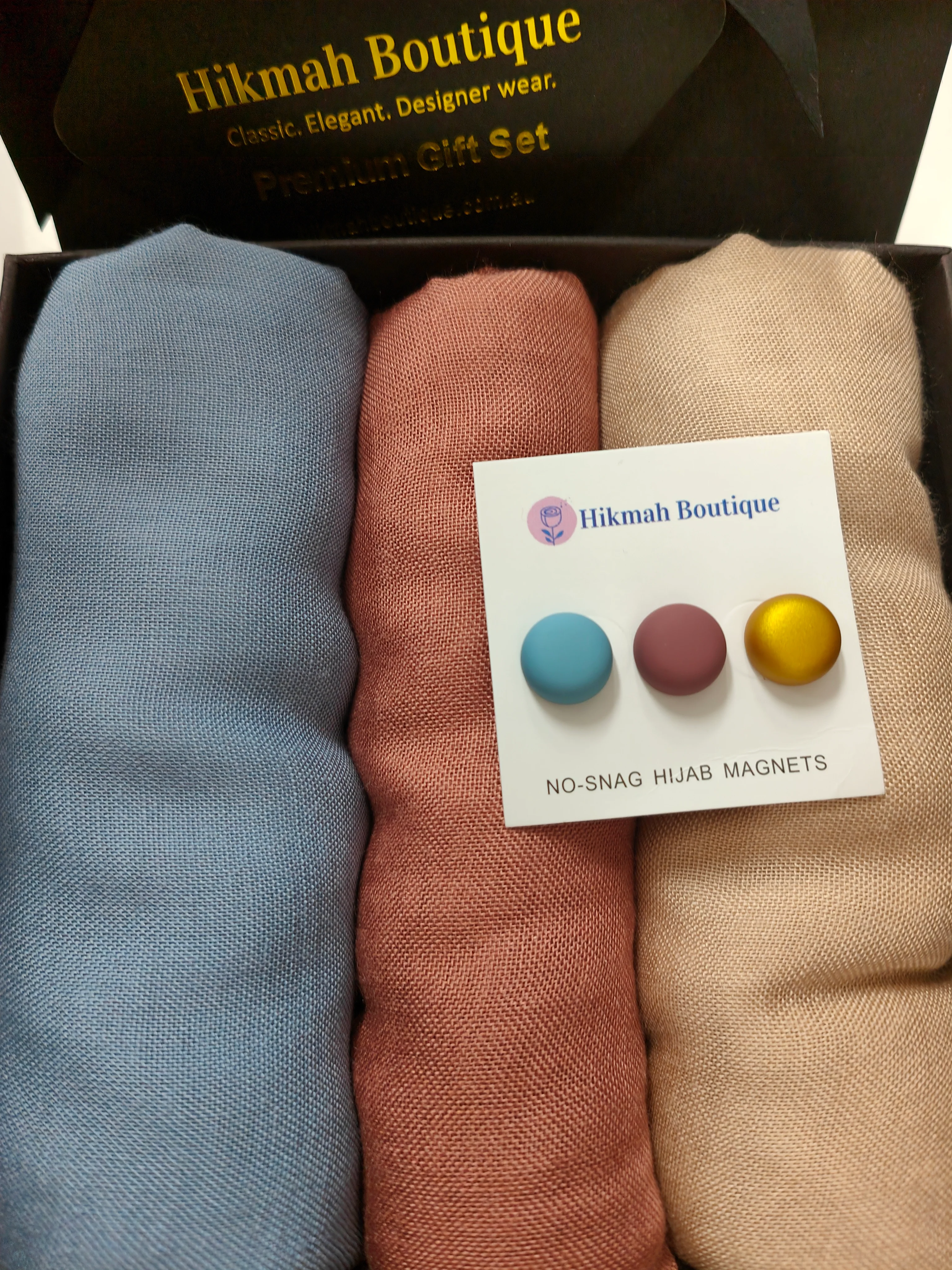 Viscose Hijab Gift Box With Magnetic Pins Triple Pack - Image 6