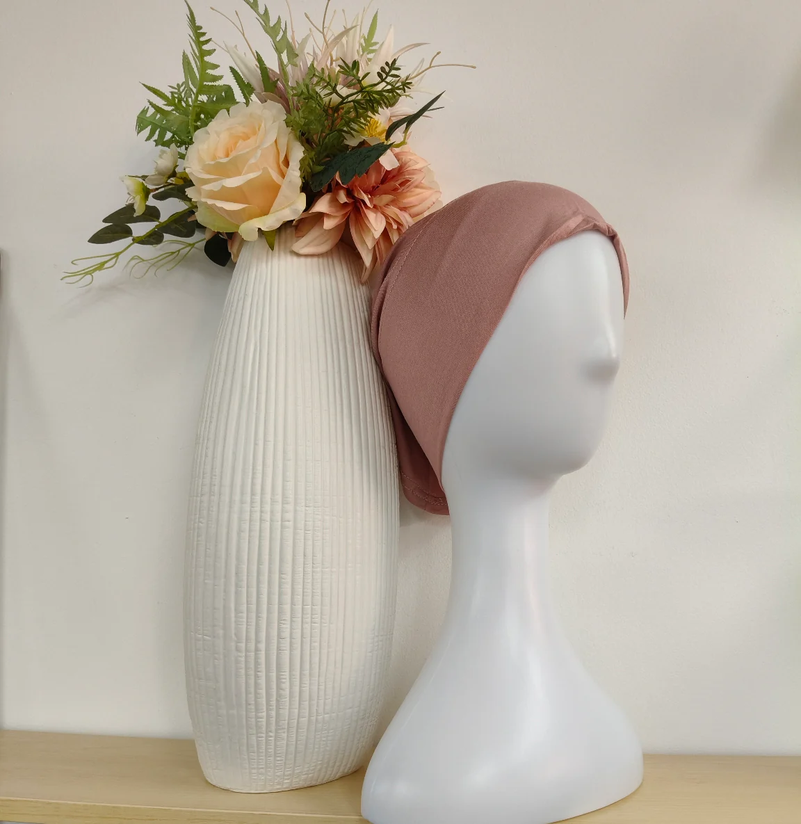 Viscose Hijab With Matching Undercap Set in Blush Pink - Image 2