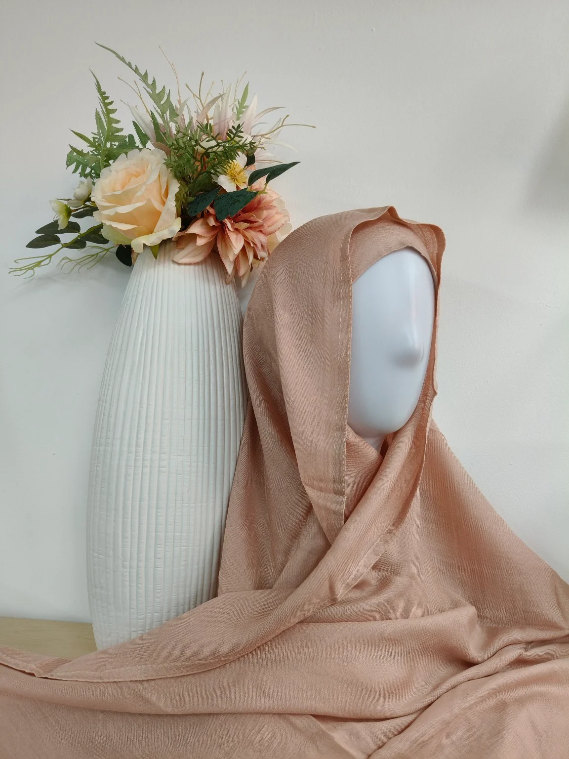 Viscose Hijab With Matching Undercap Set in Dusty Pink