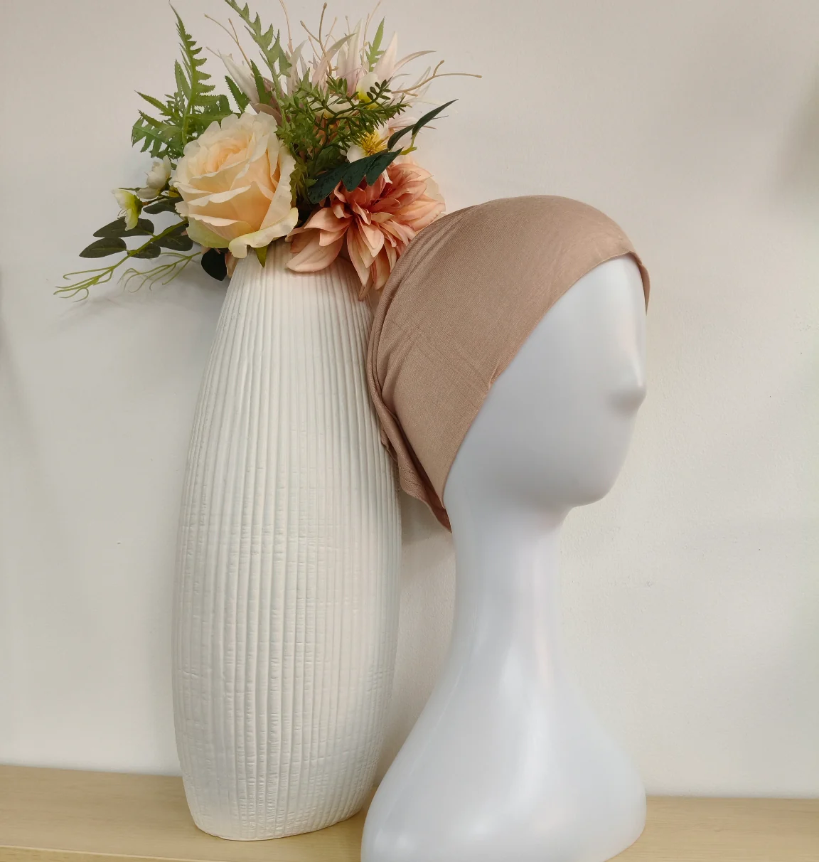 Viscose Hijab With Matching Undercap Set in Dusty Pink - Image 2
