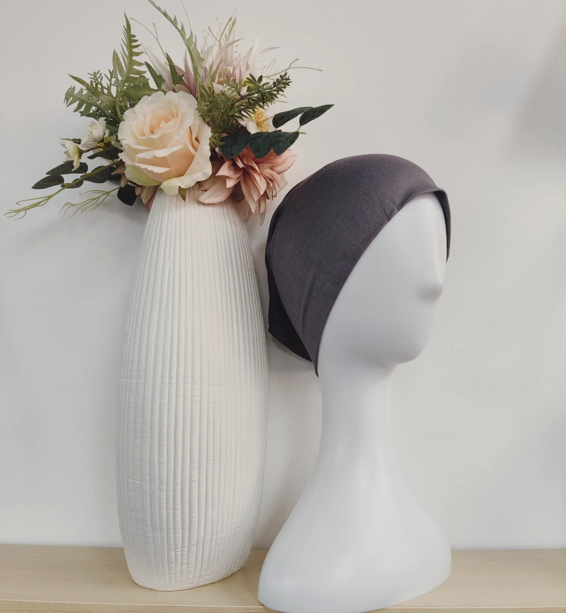 Viscose Hijab With Matching Undercap Set in Smokey Grey - Image 2