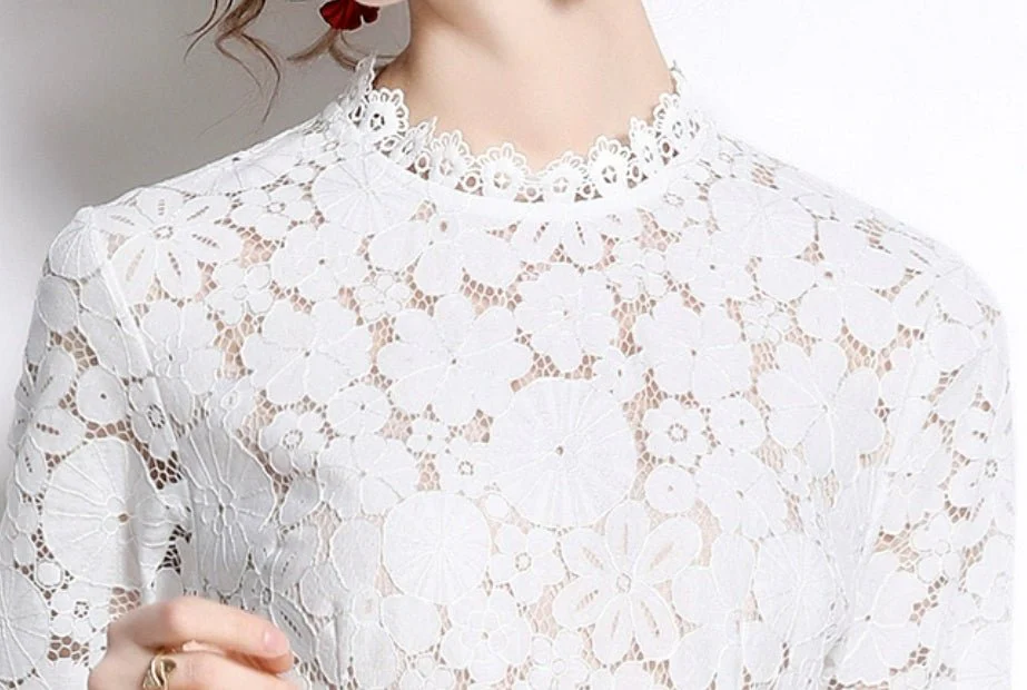 White Abaya Dress Floor Length -- clearance item - Image 5