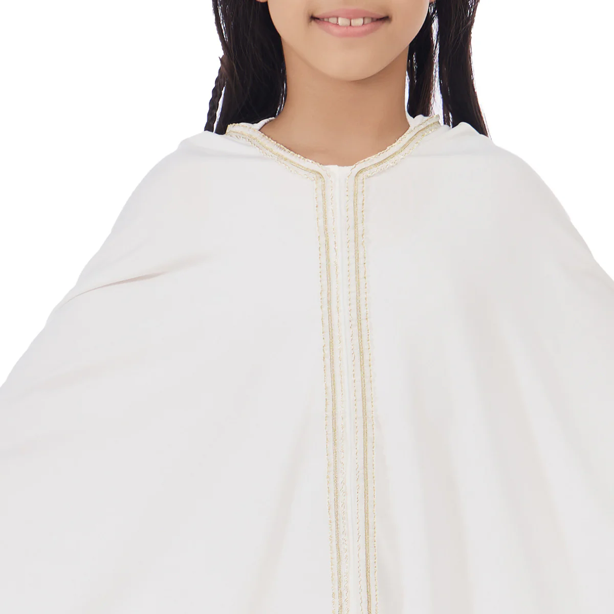 Girls Prayer Set | Girls Jilbab & Skirt Set - White - Image 3